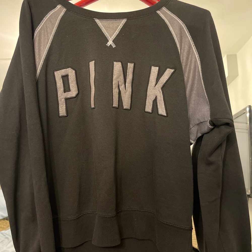Victoria secret sweater with the pink lettering logo